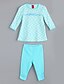 cheap Sets-Casual / Daily Floral Cotton Clothing Set Blue