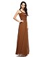 cheap Special Occasion Dresses-A-Line Elegant Dress Formal Evening Floor Length Sleeveless Straps Charmeuse with Beading Side Draping 2024