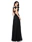 cheap Evening Dresses-A-Line V Neck Floor Length Chiffon / Jersey Beautiful Back / Cut Out Prom / Formal Evening Dress with Pleats by TS Couture®
