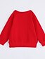 Недорогие Одежда для девочек-Универсальные Блуза Длинный рукав Животное Красный Хлопок Дети Верхушки Осень Повседневные Обычный