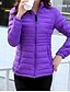 abordables Doudounes &amp; Parkas Femme-Femme Hiver Rembourré Parka Décontracté / Quotidien simple Couleur Pleine Coton Manches Longues Noir / Violet / Rouge