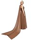 cheap Bridesmaid Dresses-Ball Gown Halter Neck Floor Length Chiffon Bridesmaid Dress with Beading by LAN TING BRIDE®