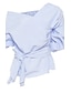 cheap Women&#039;s Tops-Women&#039;s Plaid Loose Shirt - Cotton Daily Weekend V Neck Wine / White / Blue