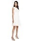 cheap Bridesmaid Dresses-Sheath / Column One Shoulder Knee Length Chiffon Bridesmaid Dress with Side Draping by