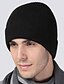 abordables Sombreros de hombre-Hombre Prendas de punto Gorro-Vintage Trabajo Un Color Otoño Invierno Negro Gris