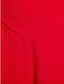 お買い得  イブニングドレス-ジャンプスーツ タイト／コラム セレブスタイル フォーマルイブニング バレンタイン ドレス ホルター ノースリーブ コートトレーン シフォン 〜と プリーツ 2021