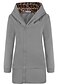 cheap Women&#039;s Hoodies &amp; Sweatshirts-Women&#039;s Hoodie Jacket Solid Colored Cotton Black Yellow Dark Gray S M L XL XXL / Fall / Winter