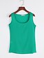 cheap Tank Tops &amp; Camis-Women&#039;s Daily Plus Size Summer Tank Top,Solid Round Neck Sleeveless Polyester Thin