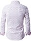 cheap Men&#039;s Shirts-Men&#039;s Solid Colored Print Shirt - Cotton Casual / Daily White / Pink / Light Blue / Spring / Fall / Long Sleeve