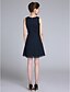 cheap Mother of the Bride Dresses-A-Line Jewel Neck Short / Mini Chiffon Mother of the Bride Dress with Pleats by LAN TING BRIDE®