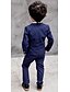 Недорогие Верхняя одежда-Дети Мальчики Нарядная одежда Однотонный Длинный рукав Длинный Длинная Рубашка / Костюм / блейзер