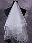 cheap Wedding Veils-One-tier Pearl Trim Edge Wedding Veil Elbow Veils 53 Pearl Tulle