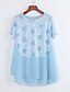 baratos Blusas e Camisas de mulher-Mulheres Retalhos Multi Camadas Blusa Moda de Rua Para Noite Preto / Rosa claro / Azul