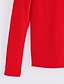 baratos Blusas de mulher-Mulheres Sólido Camiseta - Algodão Casual Diário Decote V Preto / Vermelho / Azul