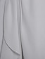 preiswerte Kleider für die Brautmutter-Sheath / Column Mother of the Bride Dress Jewel Neck Knee Length Chiffon Sleeveless with Ruffles Appliques 2021