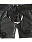 abordables Sous-vêtements exotiques homme-Homme Lacet Boxer Short Couleur Pleine Taille médiale Noir S M L