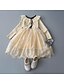levne Šaty-Girls &#039; Dlouhý rukáv Jednobarevné 3D tištěná grafika Šaty Bavlna Šaty Podzim Běžné / Denní