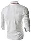 abordables Camisas de hombre-Hombre Playa Algodón Camisa, Cuello Americano A Lunares Blanco XL / Manga Larga / Primavera / Otoño