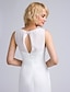 cheap Bridesmaid Dresses-Sheath / Column Bridesmaid Dress V Neck Sleeveless Furcal Floor Length Chiffon with Ruched
