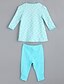 cheap Sets-Casual / Daily Floral Cotton Clothing Set Blue