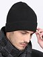 abordables Sombreros de hombre-Hombre Prendas de punto Gorro-Vintage Trabajo Un Color Otoño Invierno Negro Gris