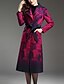 cheap Women&#039;s Coats &amp; Trench Coats-Women&#039;s Coat Daily Work Fall Winter Maxi Coat Regular Fit Vintage Jacket Long Sleeve Plaid Purple / Plus Size