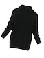 baratos Camisolas e casacos de malha-Unisexo Casual Sólido Manga Longa Longo Lã Suéter &amp; Cardigan Branco