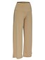 abordables Pantalones de mujer-Mujer Tallas Grandes Perneras anchas / Vaqueros Pantalones - Un Color Gris Claro / Noche