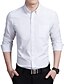 billiga Businessskjortor för män-herrskjorta klänning skjorta enfärgad skjortkrage vin vit svart grå rosa långärmad plus size dagligt arbete slimmade toppar företag / höst
