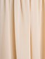 billige Fest kjoler-A-linje Elegant Gennemsigtig Skolebal Formel aften Kjole Illusion hals Uden ærmer Gulvlang Chiffon med Krøllede Folder Blomst 2021