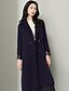 cheap Women&#039;s Coats &amp; Trench coats-Xuebao Women&#039;s Work Casual Fur CoatSolid Cowl Long Sleeve Fall / Winter Purple Wool Thick