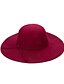 billige Hatter til kvinner-Dame Vintage Bøttehatt / Fedora Ensfarget Ull