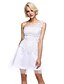 cheap Special Occasion Dresses-A-Line Cute Dress Homecoming Cocktail Party Short / Mini Sleeveless One Shoulder Lace with Beading 2024