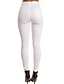 abordables Pantalones de mujer-Mujer Casual Chic de Calle Diario Ajustado Vaqueros Pantalones - Un Color Blanco Negro S / M / L