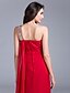 Χαμηλού Κόστους Φορέματα ειδικών περιστάσεων-Γραμμή Α Φανταχτερό Επίσημο Βραδινό Φόρεμα Ένας Ώμος Αμάνικο Μακρύ Ζορζέτα με Πιασίματα Κρυστάλλινη λεπτομέρεια Χάντρες 2020