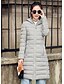 cheap Women&#039;s Puffer&amp;Parka-Women&#039;s Daily Modern Style Solid Colored Long Padded, Polyester Long Sleeve Winter Hooded Gray / Green / Pink L / XL / XXL