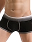 abordables Ropa interior y calcetines de hombre-Hombre 1 Pieza Estampado Boxers Cortos A Rayas Vino Blanco Negro M L XL
