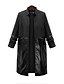 cheap Women&#039;s Outerwear-Women&#039;s Going out Stylish Leather Pocket Jacket Trench Coat  Stand Long Sleeve Plus Size