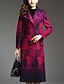 cheap Women&#039;s Coats &amp; Trench Coats-Women&#039;s Coat Daily Work Fall Winter Maxi Coat Regular Fit Vintage Jacket Long Sleeve Plaid Purple / Plus Size