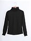 voordelige Damesblouses en -shirts-Dames Eenvoudig Herfst Winter Blouse,Casual/Dagelijks Grote maten Effen Lange mouw Medium