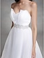 cheap Wedding Dresses-A-Line Sweetheart Neckline Asymmetrical Organza Made-To-Measure Wedding Dresses with Crystal by LAN TING BRIDE® / Little White Dress