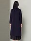 cheap Women&#039;s Coats &amp; Trench coats-Xuebao Women&#039;s Work Casual Fur CoatSolid Cowl Long Sleeve Fall / Winter Purple Wool Thick