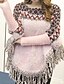 baratos Suéteres de Mulher-Feminino Padrão Carregam,Casual Simples Estampado Decote Redondo Manga Longa Acrílico Outono Média Micro-Elástica