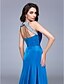 cheap Evening Dresses-A-Line Sparkle &amp; Shine Keyhole Formal Evening Dress Halter Neck Sleeveless Floor Length Satin with Beading 2021