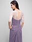 cheap Mother of the Bride Dresses-A-Line Mother of the Bride Dress Elegant Scoop Neck Floor Length Chiffon Half Sleeve No with Criss Cross Beading 2023