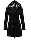 cheap Women&#039;s Coats &amp; Trench Coats-Women&#039;s Pea Coat Xmas Long Coat Duble Breasted Dress Coat Belted Winter Coat Warm Windproof Trench Coat Slim Fit Elegant Casual Jacket Long Sleeve Outerwear