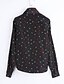 cheap Women&#039;s Blouses &amp; Shirts-Women&#039;s Print Mesh Shirt Casual Daily Shirt Collar Black / Beige