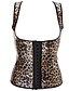 cheap Women&#039;s Sleep &amp; Lounge-Women&#039;s Hook &amp; Eye Plus Size / Overbust Corset - Leopard Yellow Blue XS S M