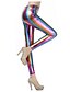 billige Leggings-Dame PU Tights - Regnbue Medium Midje Regnbue En Størrelse / Skinny