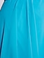 halpa Morsiusneitojen mekot-a-line morsiusneito mekko kultaseni hihaton, avoin selkä epäsymmetrinen sifonki rypytetyllä / helmikoristeella